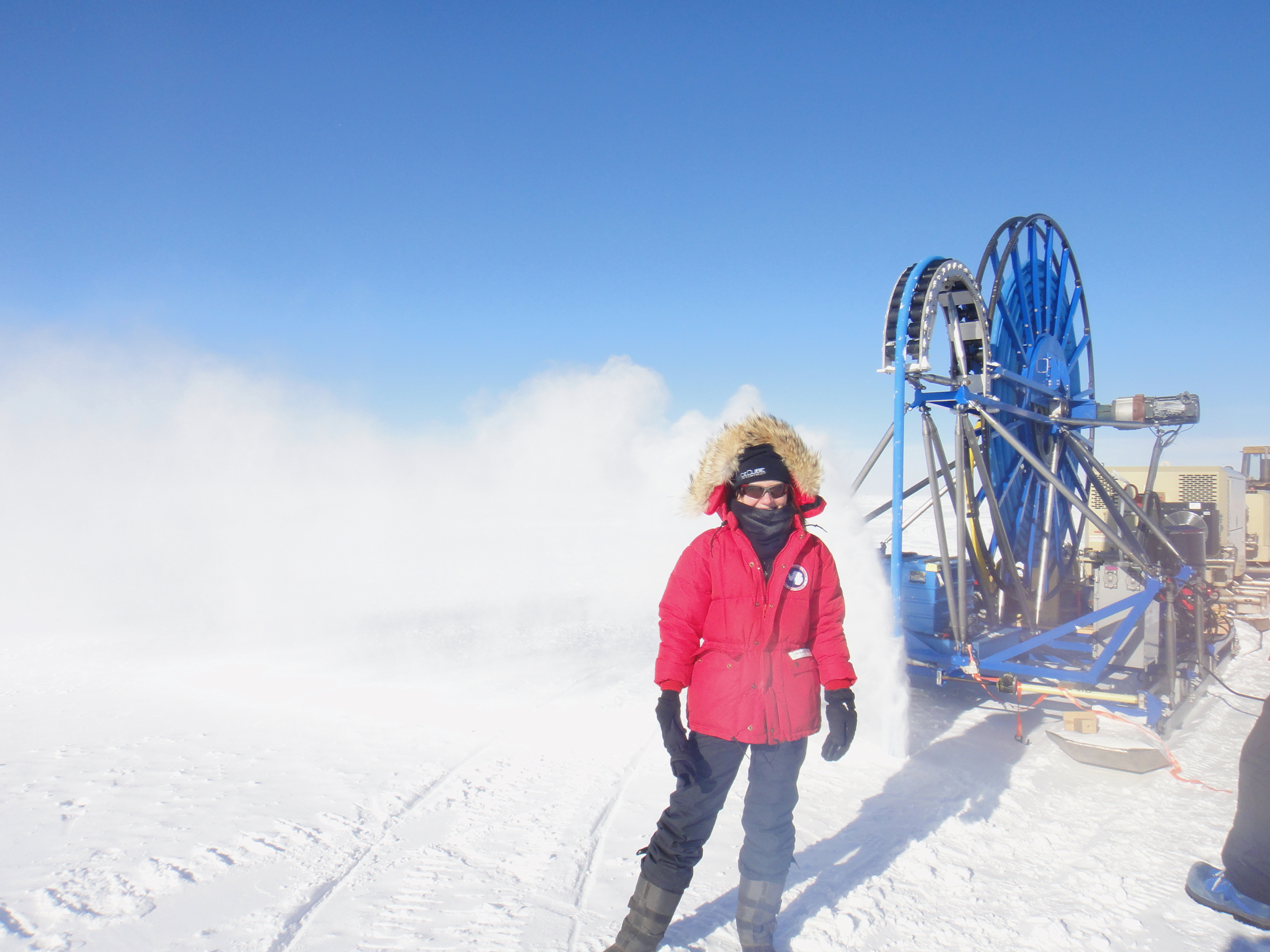 Kara Hoffman at the South Pole. Photo courtesy of same.